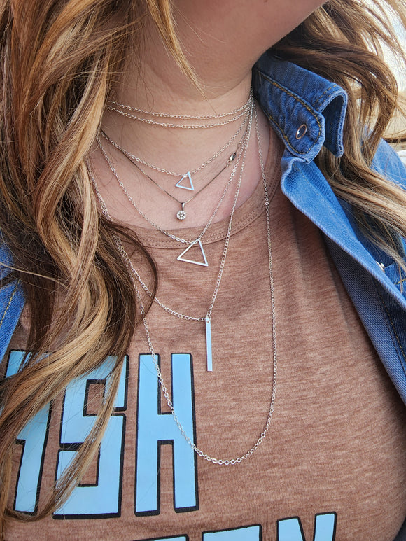 Triangle multi-layer necklace